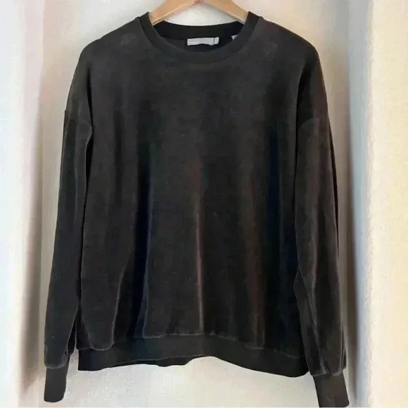 Vince Velour Long Sleeve Crewneck Pullover - Picture 2 of 6